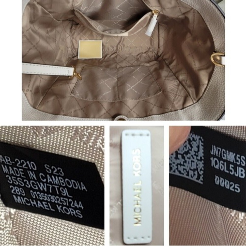 🎀 Michael Kors 3 SET Matching Shoulder Bag Tote Handbag Wallet Charm Pom NWT - Picture 11 of 14